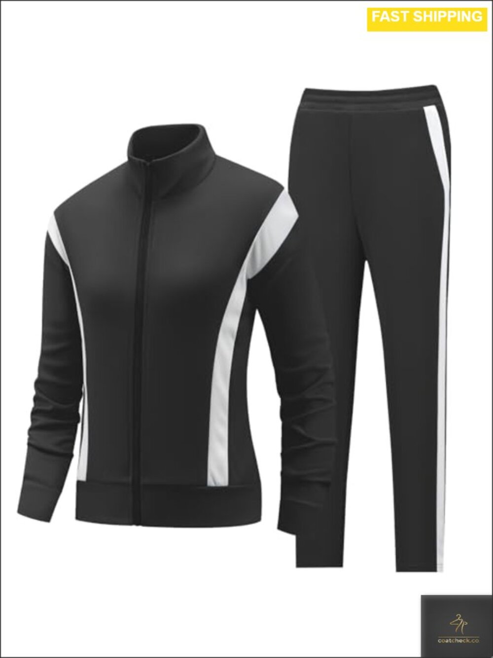 Womens 2 Piece Sweatsuit Zip Up Sweatshirt Wide Leg Sweatpants Lounge Set